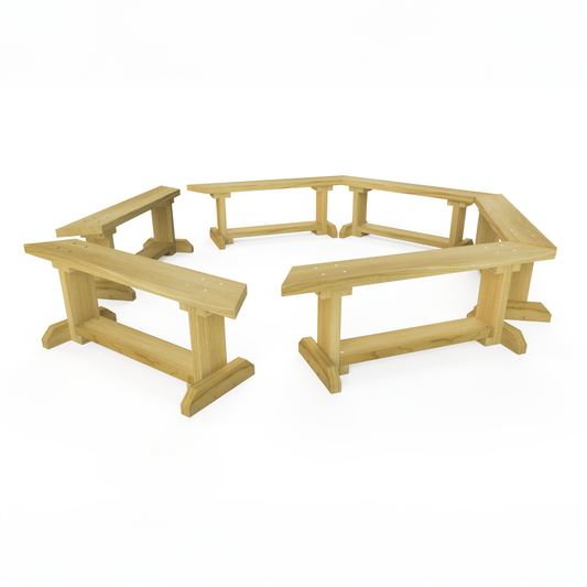 Freestanding Hexagonal Benches